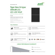 Соларен панел Jinko Solar 435Wp N-TYPE JKM435N-54HL4R-V (1762x1134x30)