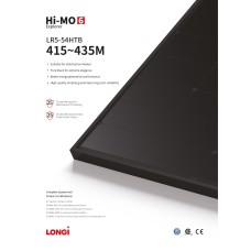 Монокристален Фотоволтаичен панел LONGi 435Wp Hi-MO 6 LR5-54HTB черен