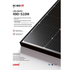 Монокристален Фотоволтаичен панел LONGi 500Wp Hi-MO 5m LR5-66HIH